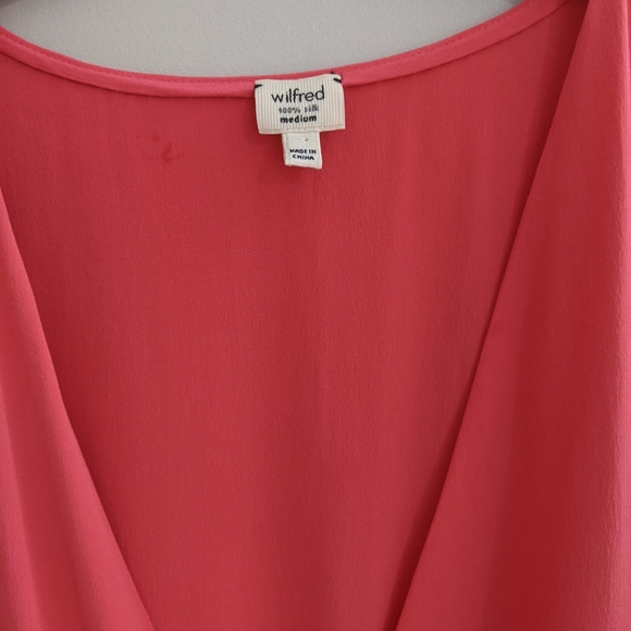 Wilfred 100% Silk Dress In Coral Color - Picture 5 of 6